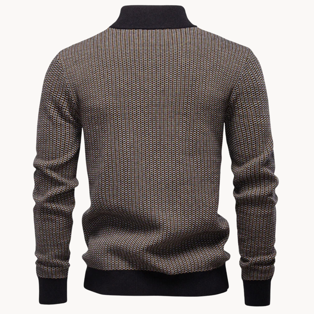 Men's Textured Quarter-Zip Jumper | Corbin