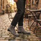Men's Smart Smooth Leather Chelsea Boots in Grey or Blue — view 5