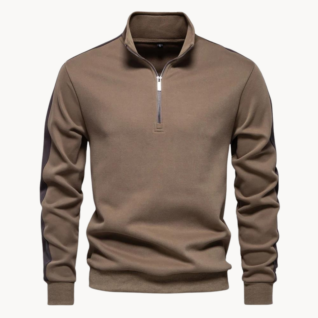Men's Quarter-Zip Mock Neck Jumper | Bruno