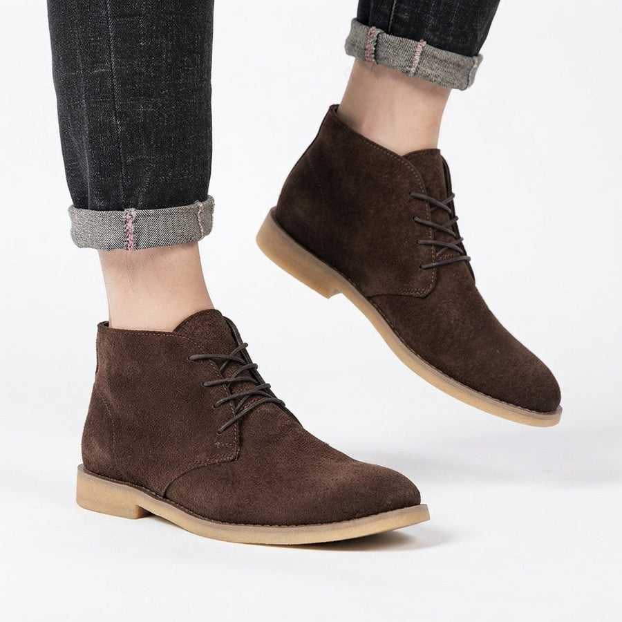 Men's Suede Chukka Boots with Lightweight Rubber Sole — view 3