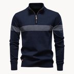 Men's Striped Quarter-Zip Jumper | Durham