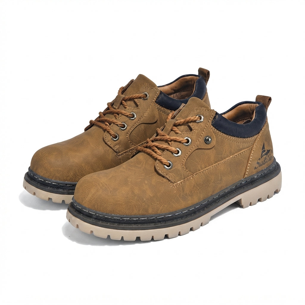 Men's Leather Combat Boots with D-Ring Eyelets — view 2