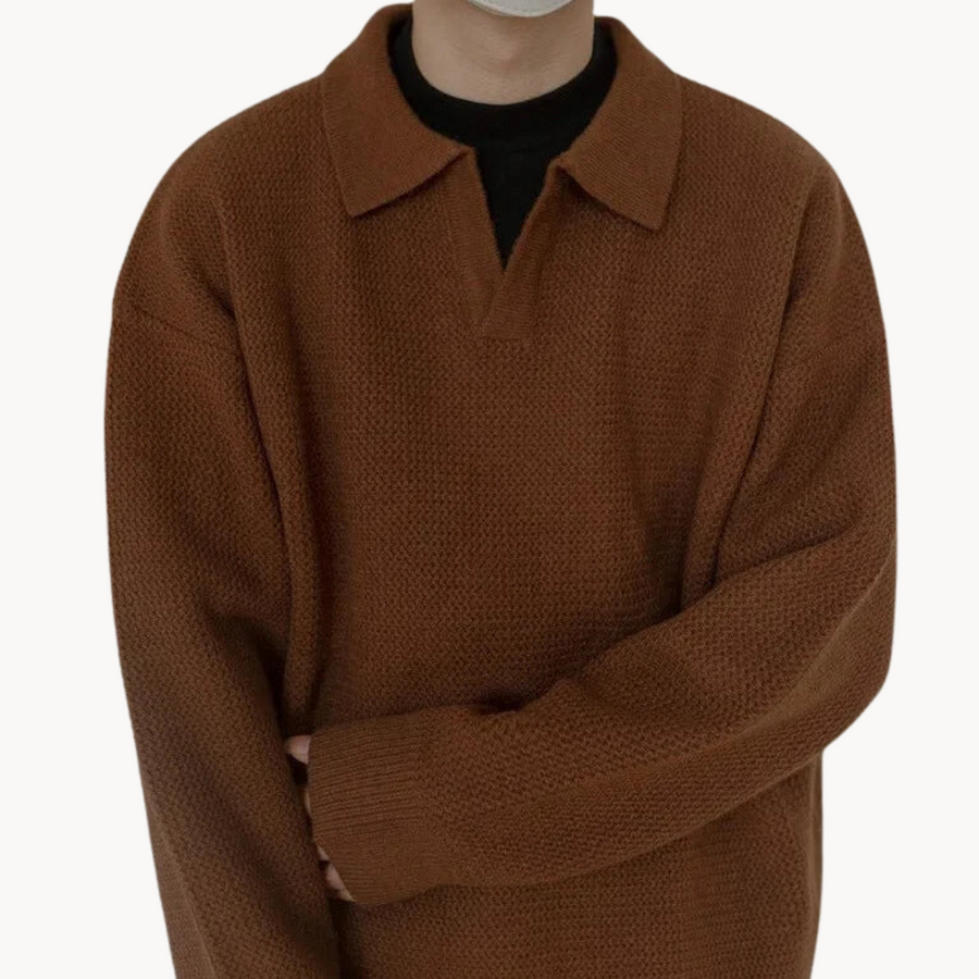 Men's Polo Jumper | Morning Fog