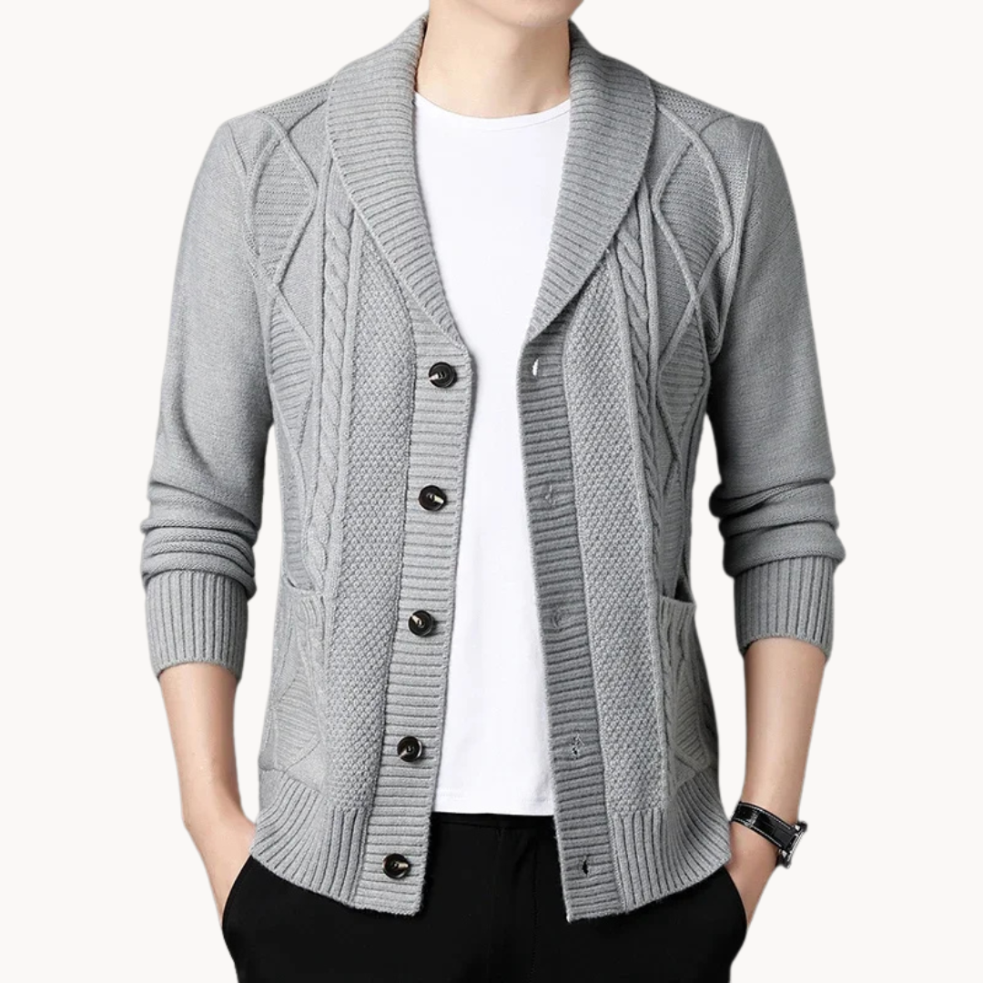 Men's Ribbed Knit Cardigan | Raleigh