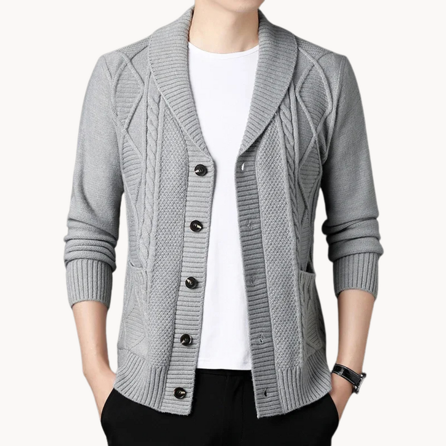 Men's Ribbed Knit Cardigan | Raleigh