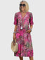 Yvonna™ | Elegant Floral Midi Dress