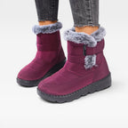 Women's Waterproof Quilted Snow Boots with Faux Fur — view 7