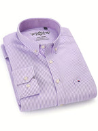 Men's cotton-blend Oxford long-sleeve shirt