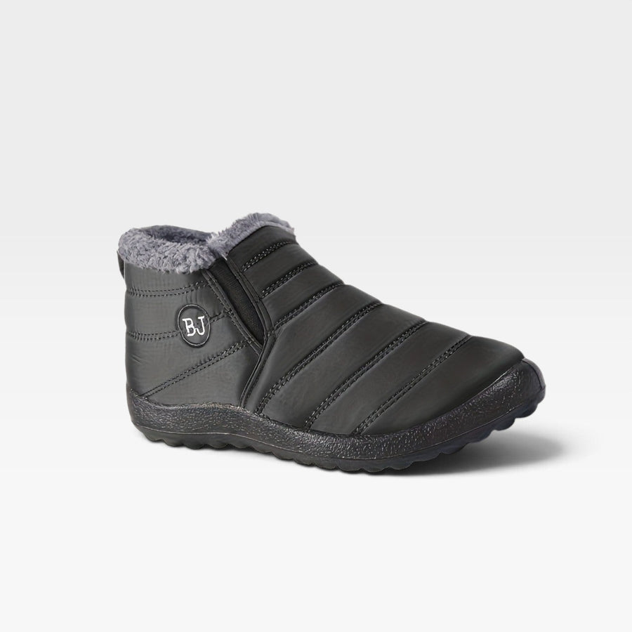Women's Waterproof Quilted Ankle Boots with Fur Lining — view 8