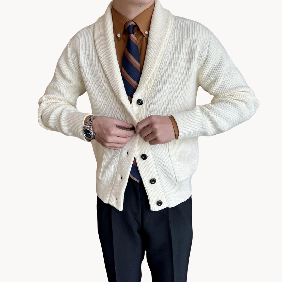 Men's Ribbed Shawl Cardigan | Glenbrook