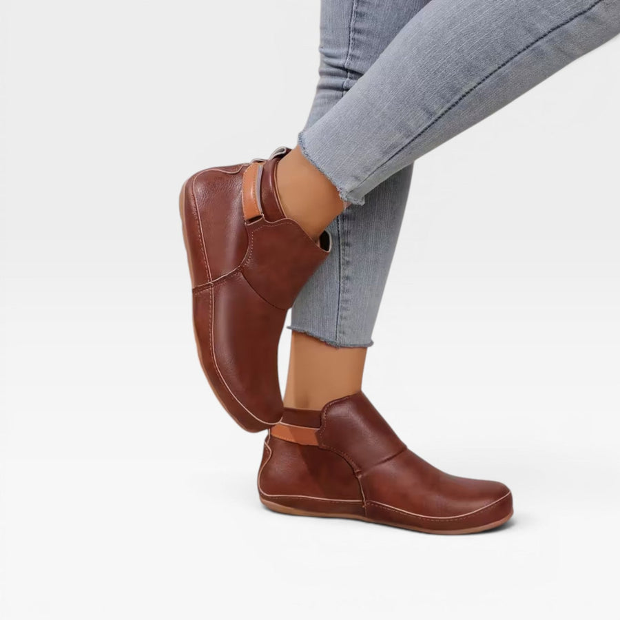 Women's Leather Ankle Boots with Cushioned Insole — view 3