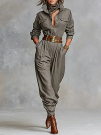 Megan | Linen-Cotton Jumpsuit