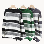 Men's Striped Crew Neck Jumper | Jaro