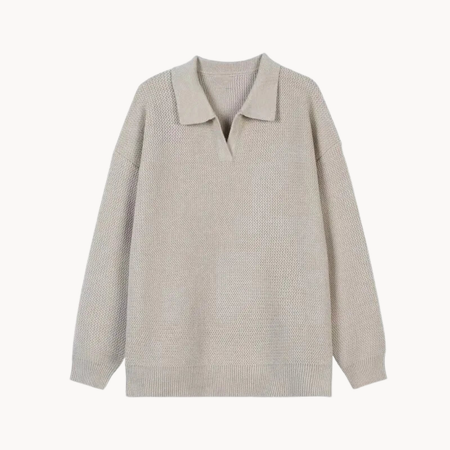 Men's Polo Jumper | Morning Fog