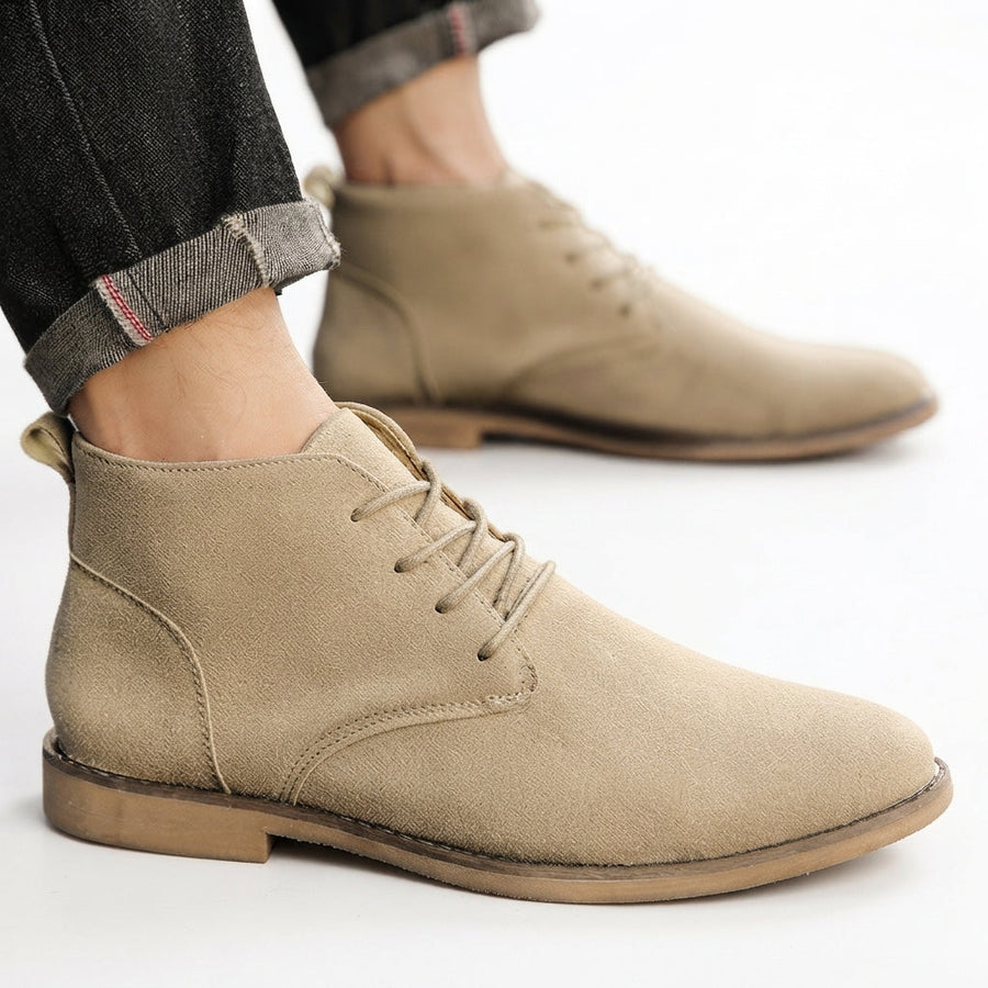 Men's Suede Chukka Boots with Lightweight Rubber Sole — view 6