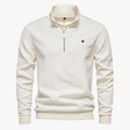 Men's Zip-Up Mock Neck Jumper | Lamberto