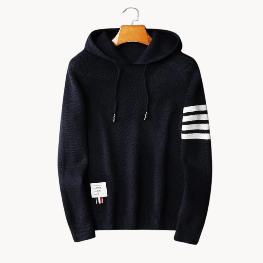 Sweat à capuche à rayures contrastantes pour homme | Torino