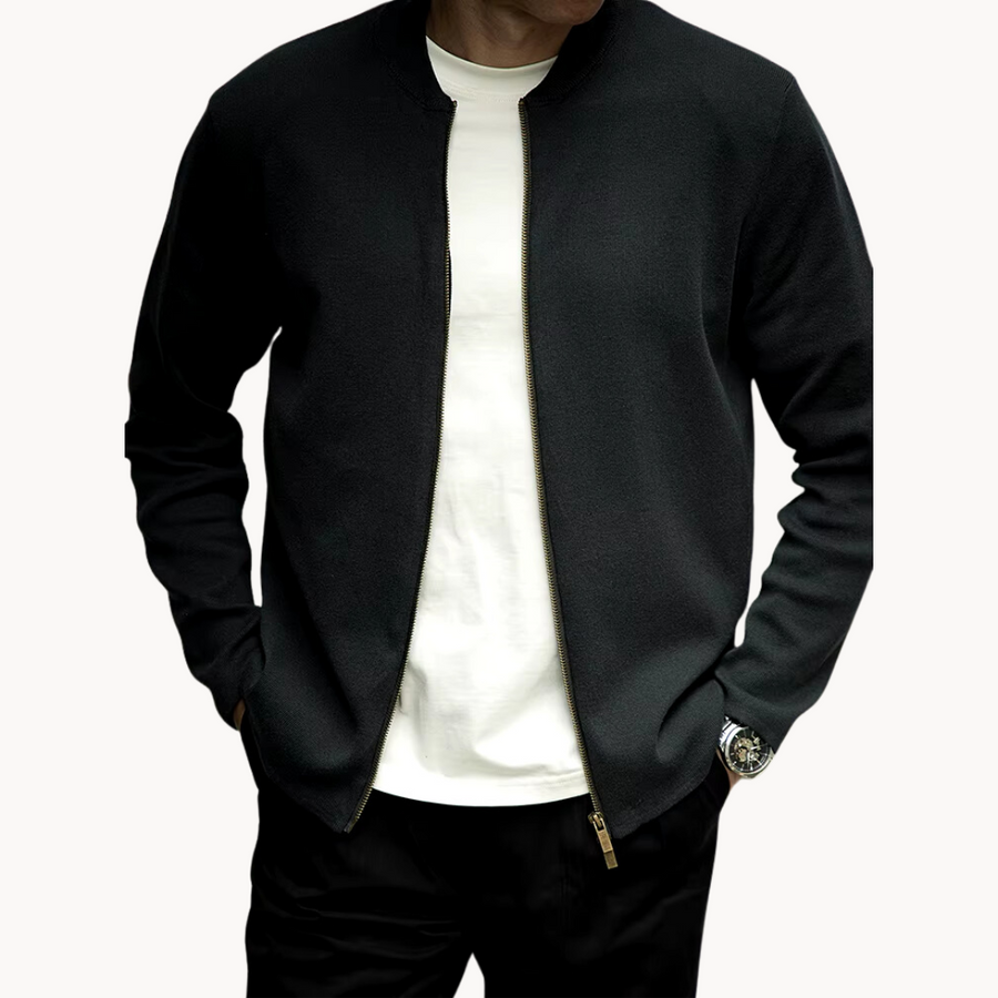 Men's Zip-Up Knit Jumper | Gennaro
