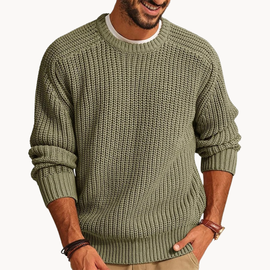 Men's Waffle Knit Jumper | Quade