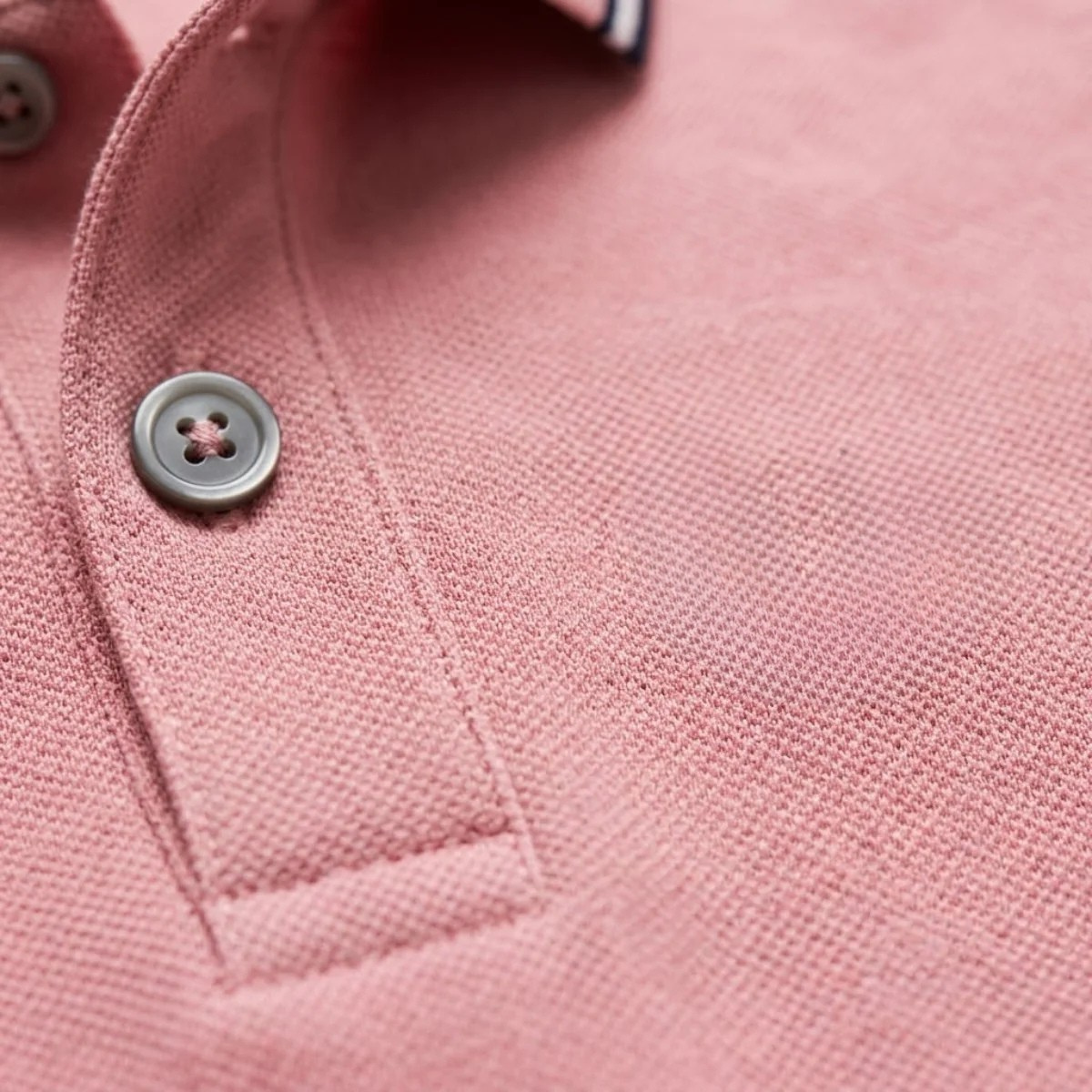Men's cotton piqué polo shirt with contrast tipping