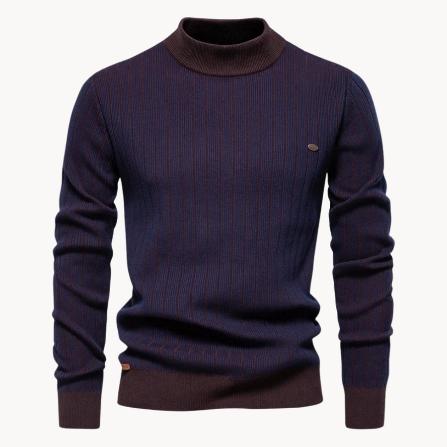 Men's Striped Cotton Jumper | Navigator