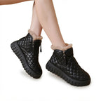 Women's Quilted Faux Fur-Lined Winter Ankle Boots — view 3