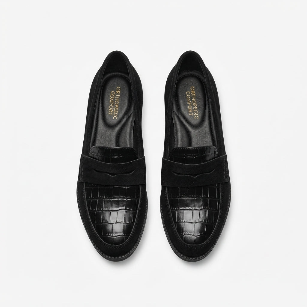 Women's Orthopaedic Penny Loafers with Cushioned Insole — view 4