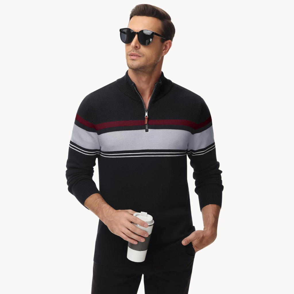 Men's Knitted Quarter-Zip Jumper | Renard