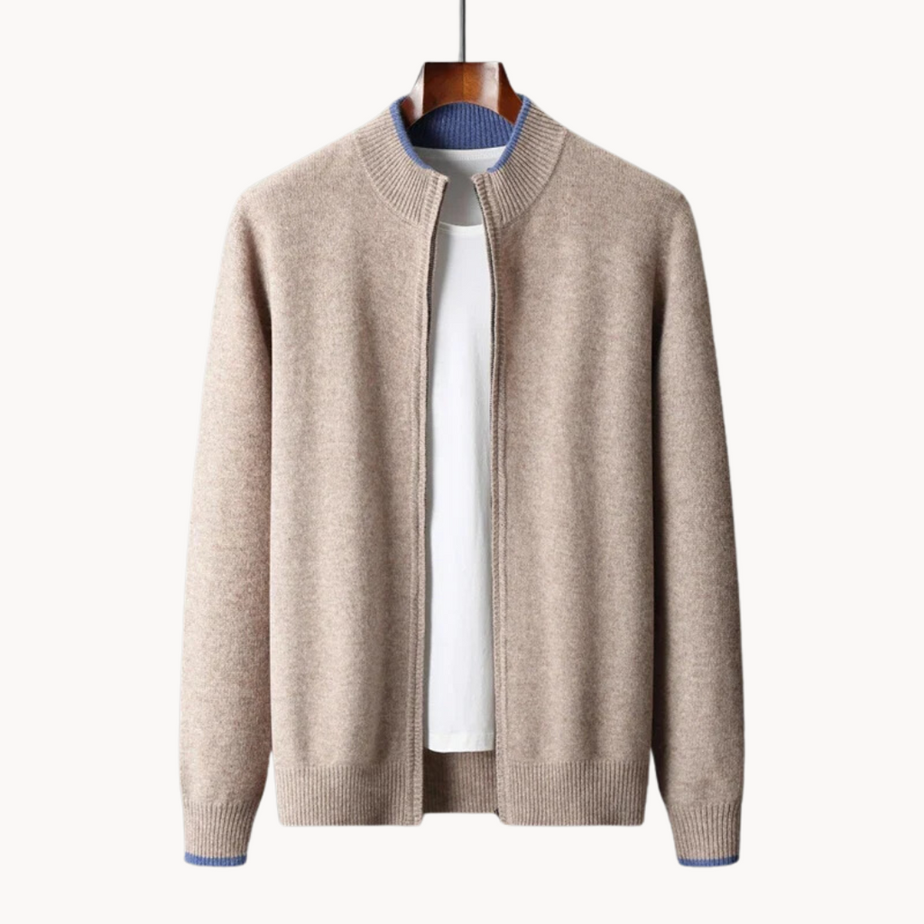 Men's Merino Wool Zip Jumper | Kingston