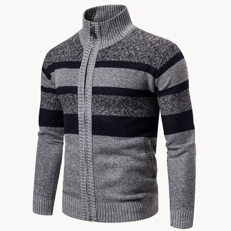 Men's Striped Knit Jacket | Fausto