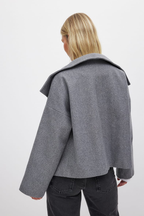 Manteau boxy à col montant croisé pour femme | Salcombe