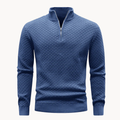 Men's Textured Quarter-Zip Knit Jumper | Corvell