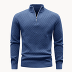 Men's Textured Quarter-Zip Knit Jumper | Corvell