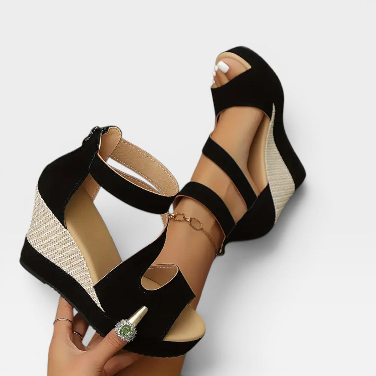 Women's Woven Platform Wedge Sandals — view 5