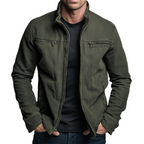 Men's cotton-blend jacket with multiple pockets