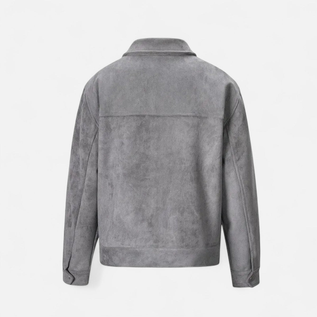 Men's relaxed fit suede-look jacket