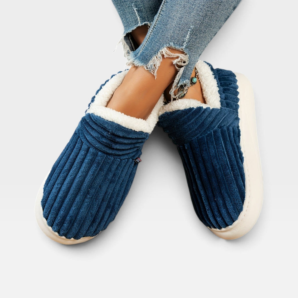 Women's Corduroy Slipper Boots with Fleece Lining — view 3