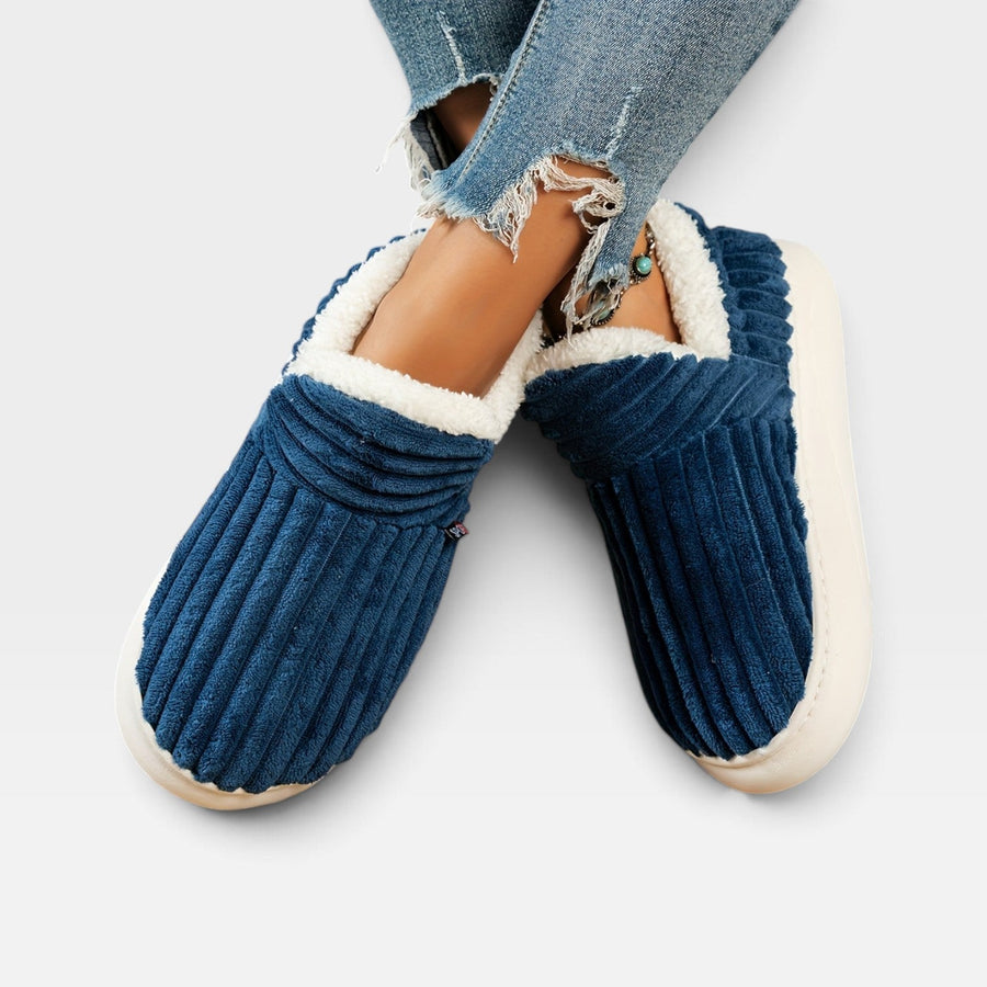 Women's Corduroy Slipper Boots with Fleece Lining — view 3