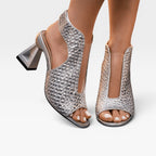Women's Woven Sculpted Heel Court Shoes — view 2