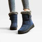 Women's Waterproof Quilted Snow Boots with Faux Fur — view 10