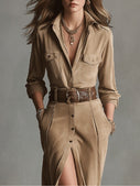 Sofia | Elegant Suede Dress
