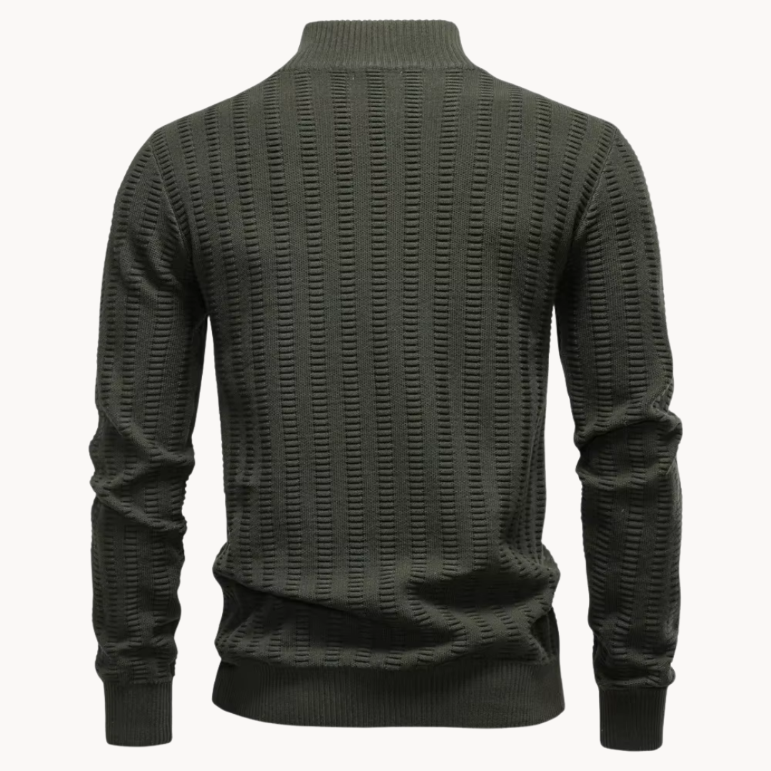 Men's Ribbed Quarter-Zip Jumper | Barrett