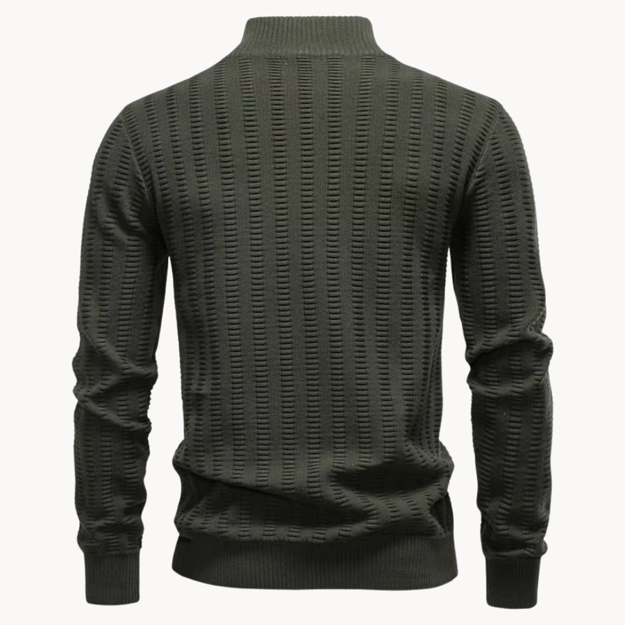 Men's Ribbed Quarter-Zip Jumper | Barrett