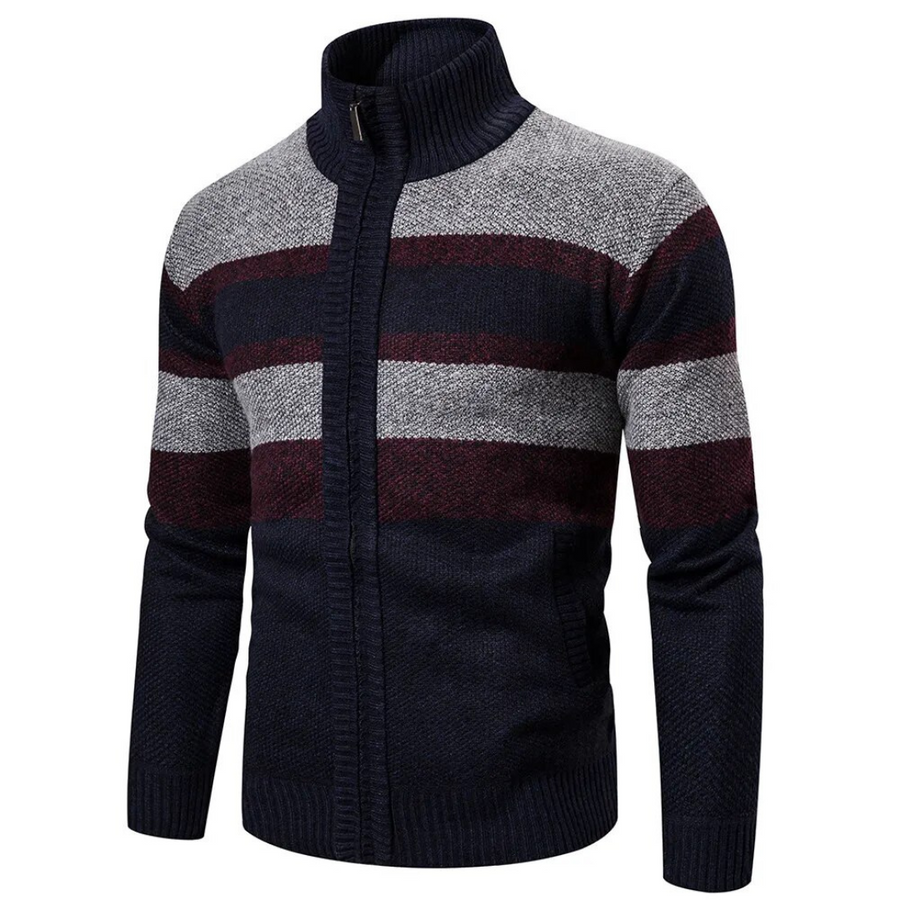 Men's Striped Knit Jacket | Fausto