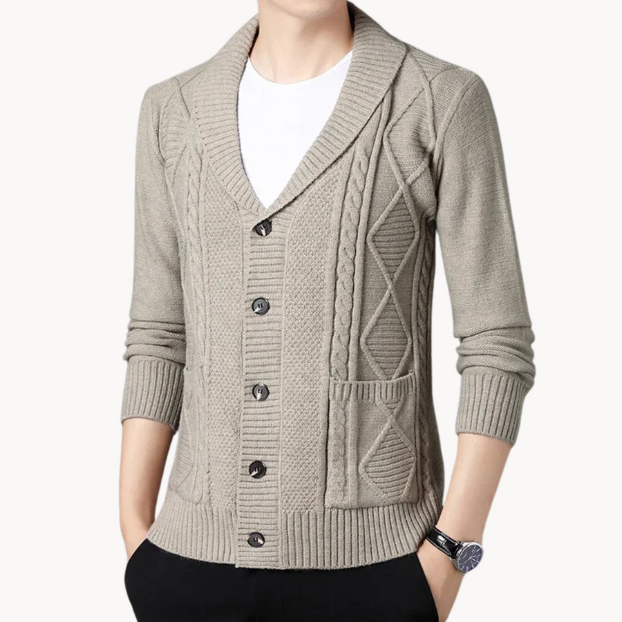 Men's Ribbed Knit Cardigan | Raleigh