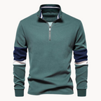 Men's Striped Quarter-Zip Jumper | Sultan