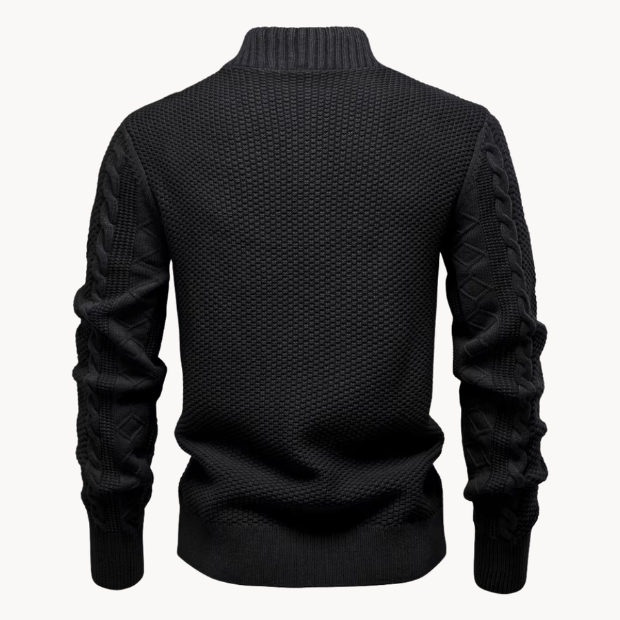 Men's Full-Zip Cable Knit Jumper | Northbridge