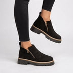 Women's Orthopaedic Wedge Ankle Boots with Side Zip — view 3