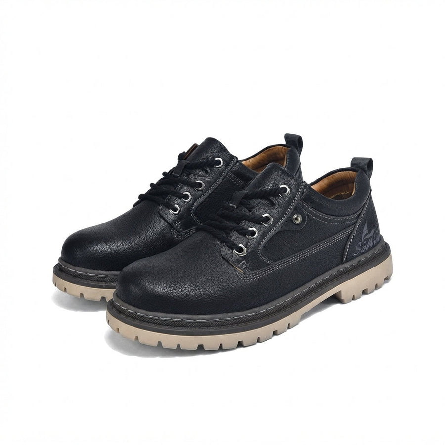 Men's Leather Combat Boots with D-Ring Eyelets — view 4
