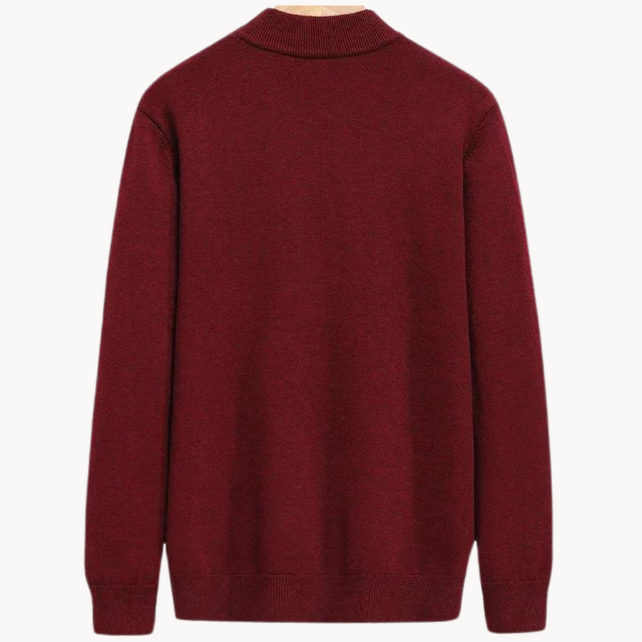 Men's Textured Pique Jumper | Chalk